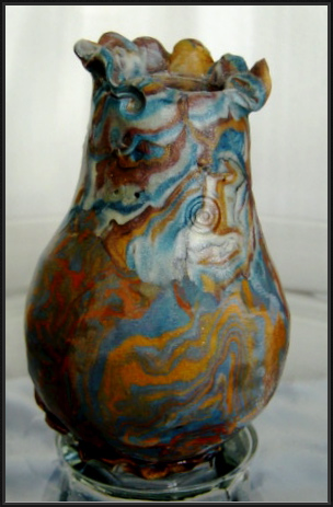 Clay, Mokume Vase 